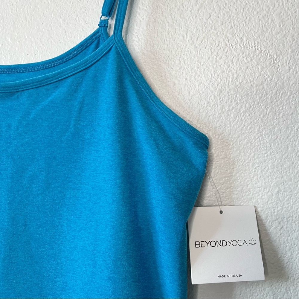 Beyond Yoga Cali Blue Heather Spacedye Essence Dress Built in Shorts Size XL NEW - Picture 5 of 8